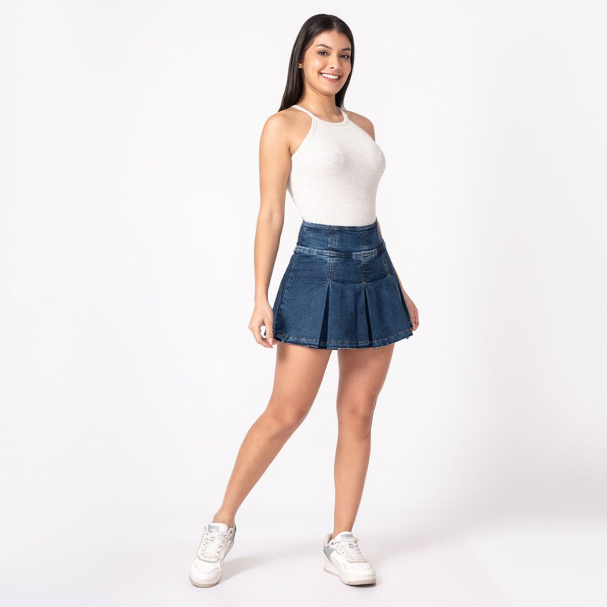PIONIER - Falda Mini Short Denim Stretch Mujer Manaya Pionier