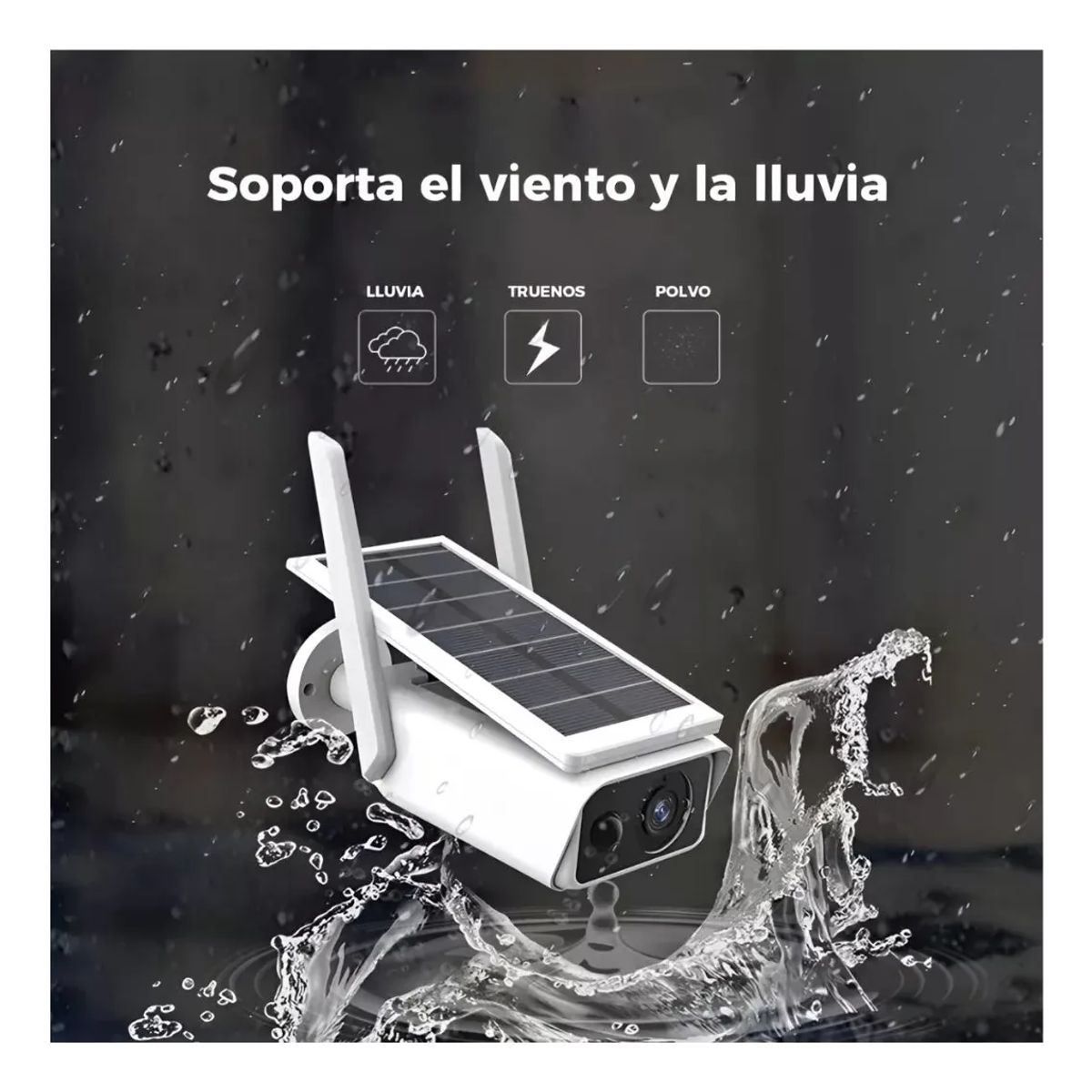 GENERICO - CÁMARA WI-FI HD VIGILANCIA VISIÓN NOCTURNA SOLAR IP66