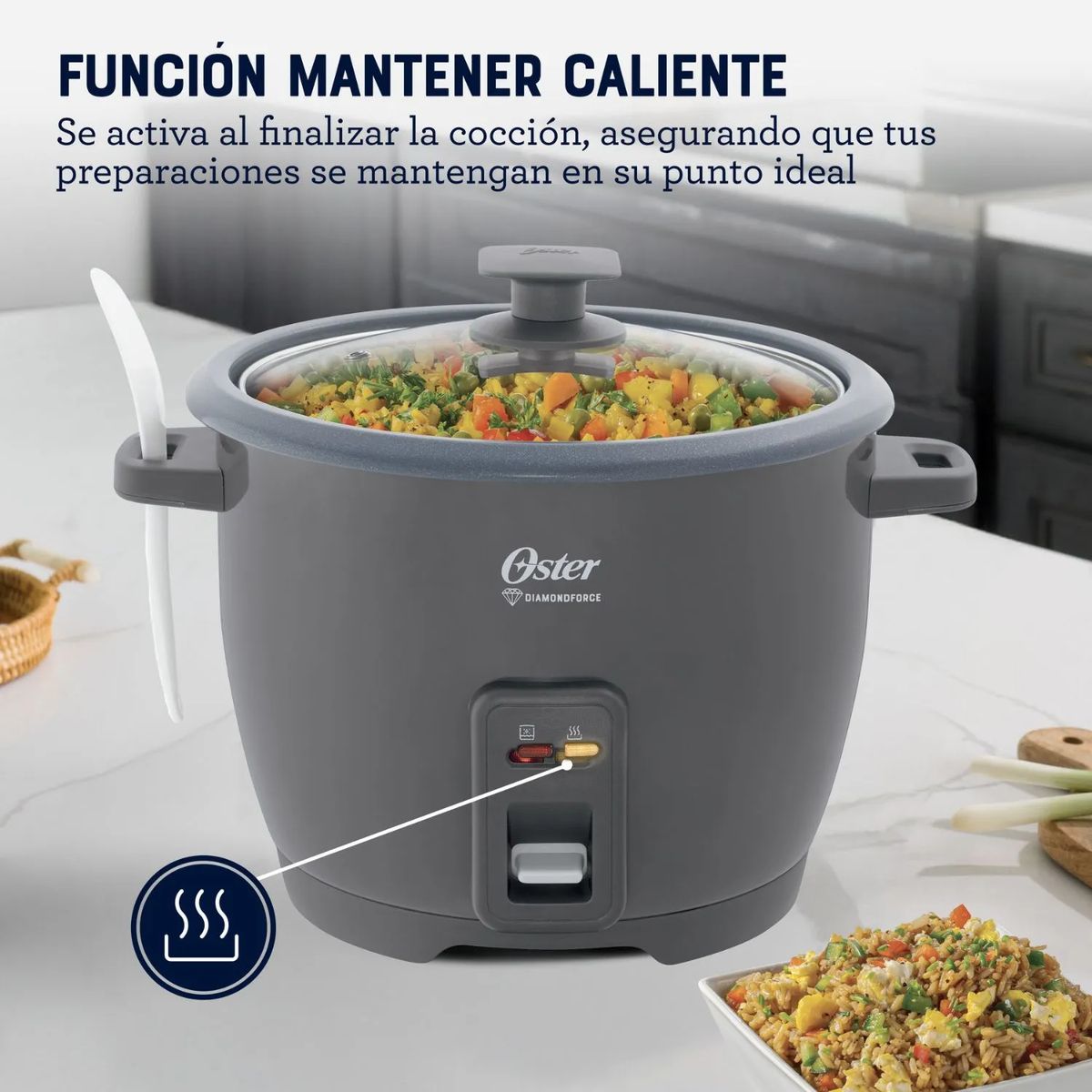 OSTER - Olla Arrocera Oster 18L Antiadherente DiamondForce CKSTRCB10DFSKE