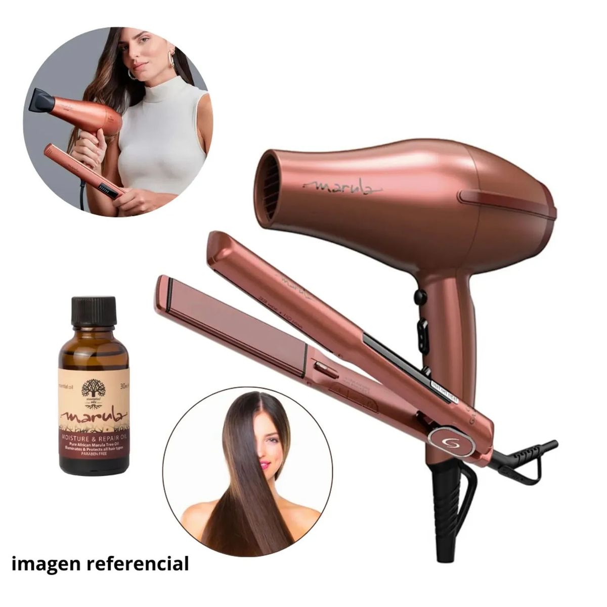 GAMA - Combo Secadora 5D MARULA + Alisador 5D MARULA GAMA