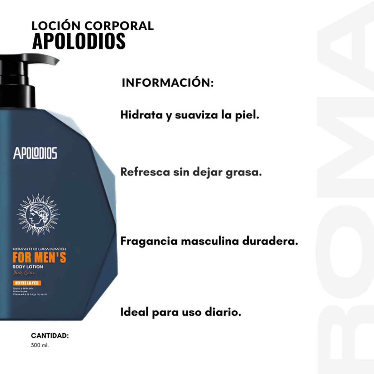 GENERICO - PACK 3 LOCIÓN CORPORAL SOLAR FOR ME 300ML APOLODIOS