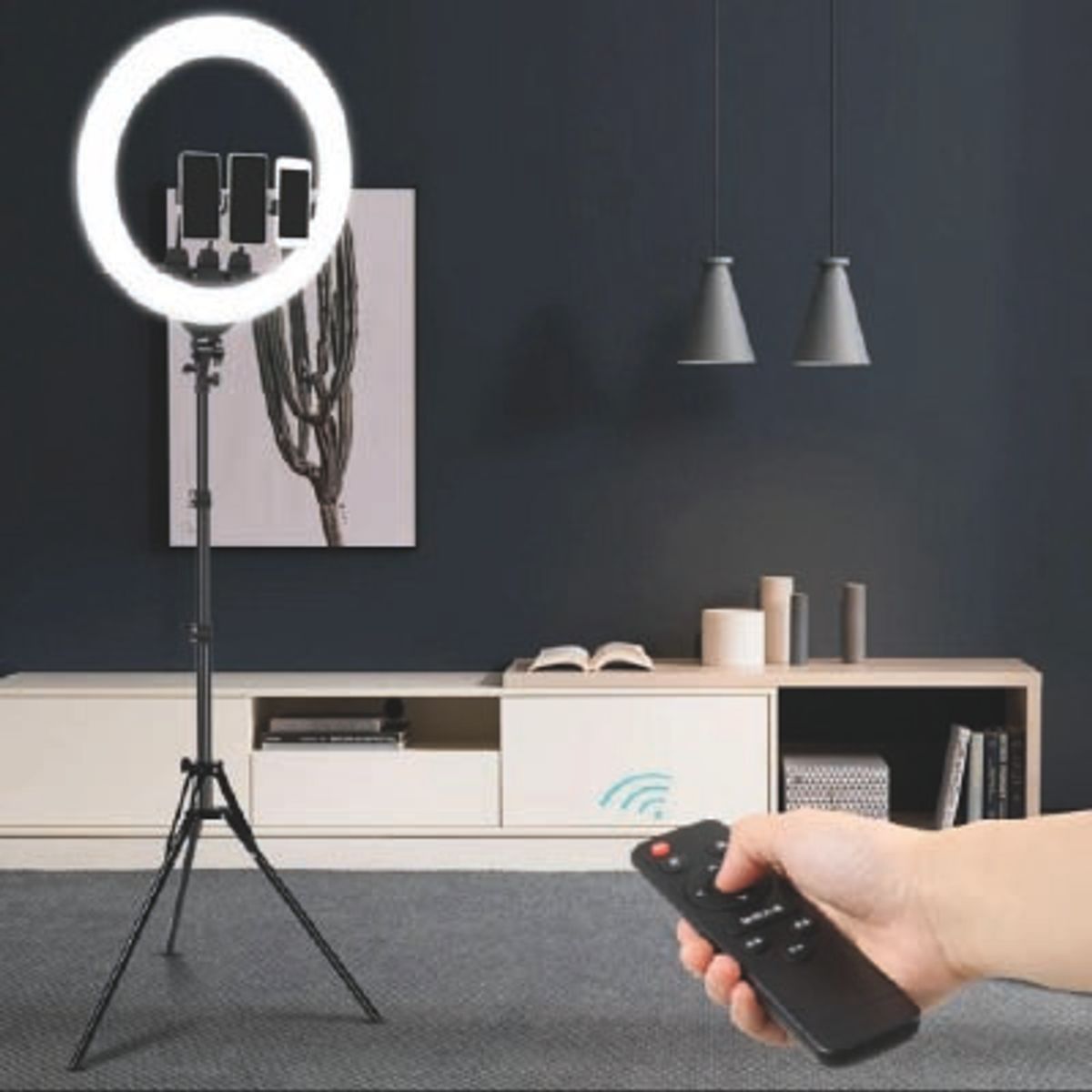 GENERICO - ARO DE LUZ LED GRANDE + TRÍPODE  ILUMINACIÓN PROFESIONAL PARA TUS FOTOS Y VIDEOS