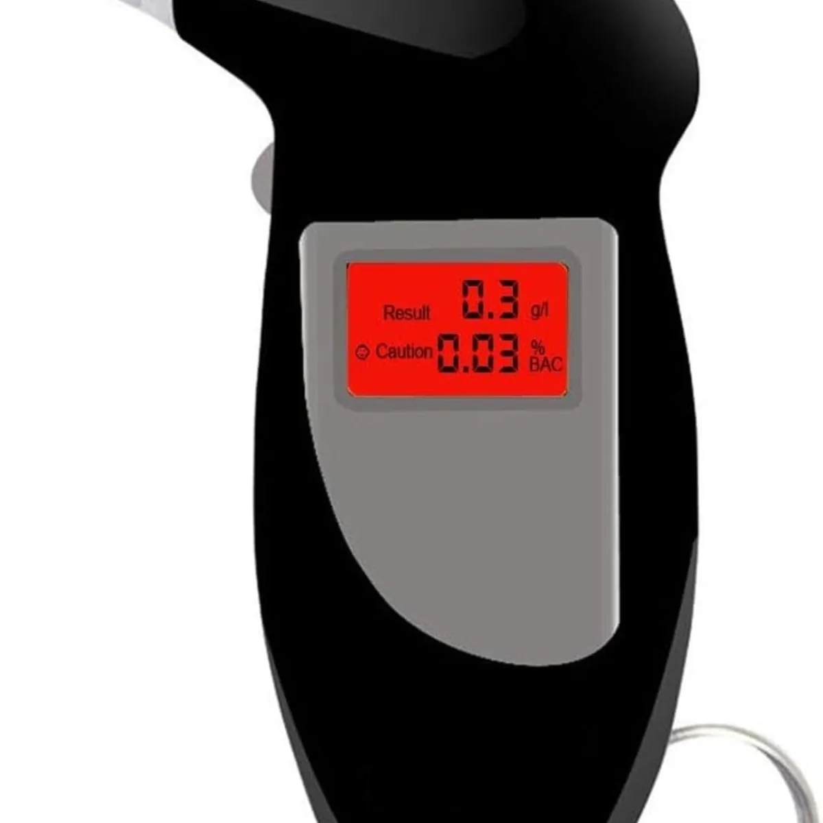 GENERICO - Alcoholímetro Portátil Digital Con Pantalla LCD Y 5 Boquillas — Medidor Nivel De Alcohol En Aliento