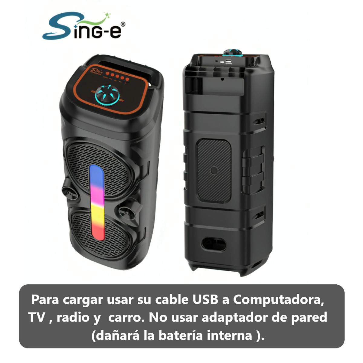 GENERICO - Parlante Karaoke Bluetooth Sing-e con Micrófono Recargable
