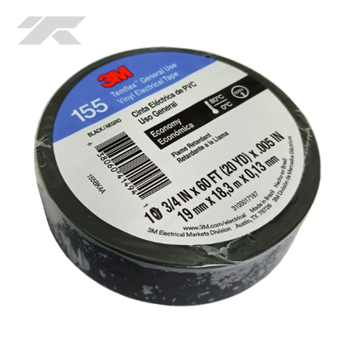 3M - Cinta Aislante 3M Temflex 155 18 Metros Grande