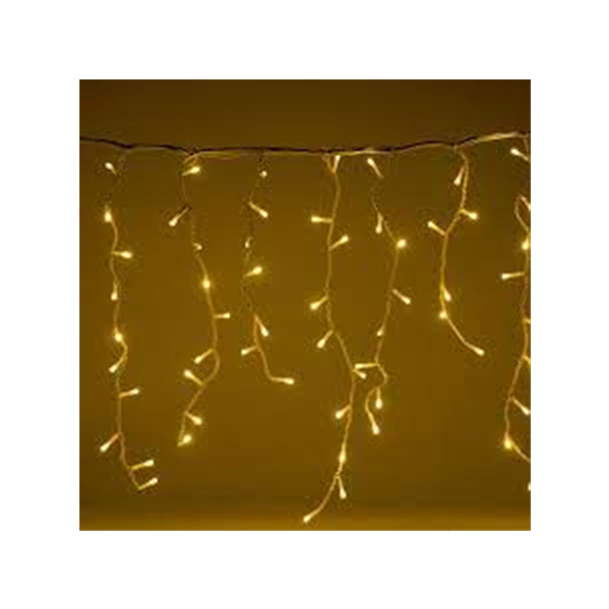 GENERICO - CORTINA DE LUCES LED NAVIDEÑAS CASCADA AMBAR
