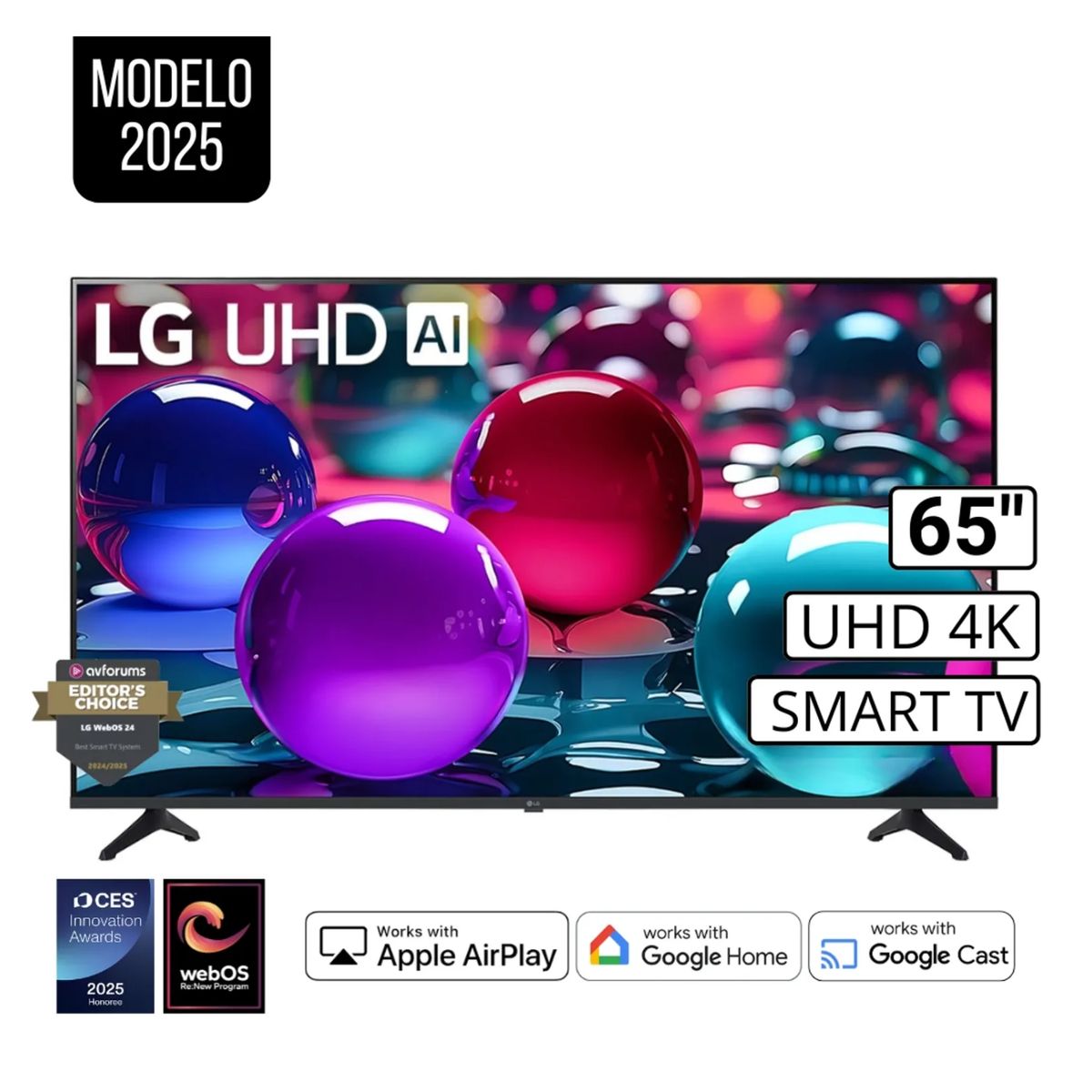 LG - TELEVISOR 65 LG 65UA7300PSB UHD 4K THINQ AI 2025 + SOUNDBAR B450F
