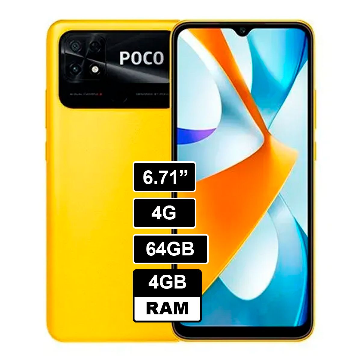 XIAOMI - Smartphone Poco C40 4GB 64GB Amarillo
