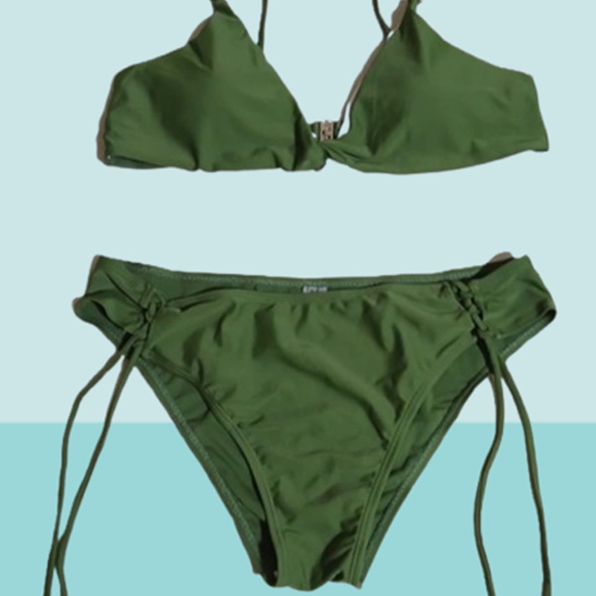 SM - BIKINI CONJUNTO VERDE MILITAR TALLA M