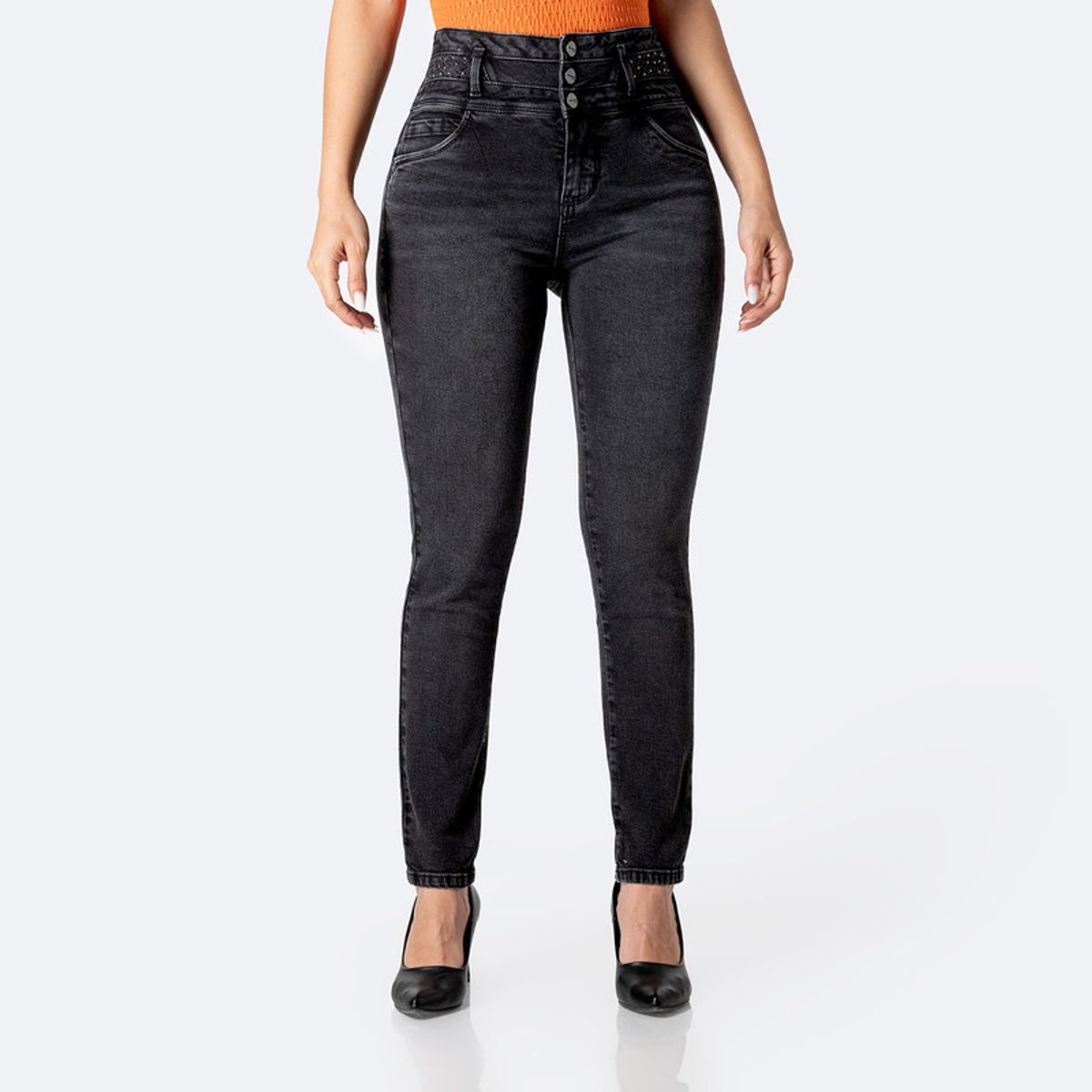 PIONIER - Pantalon Moda Denim Stretch Defnna Mujer