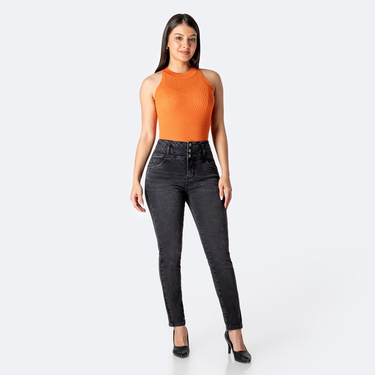 PIONIER - Pantalon Moda Denim Stretch Defnna Mujer
