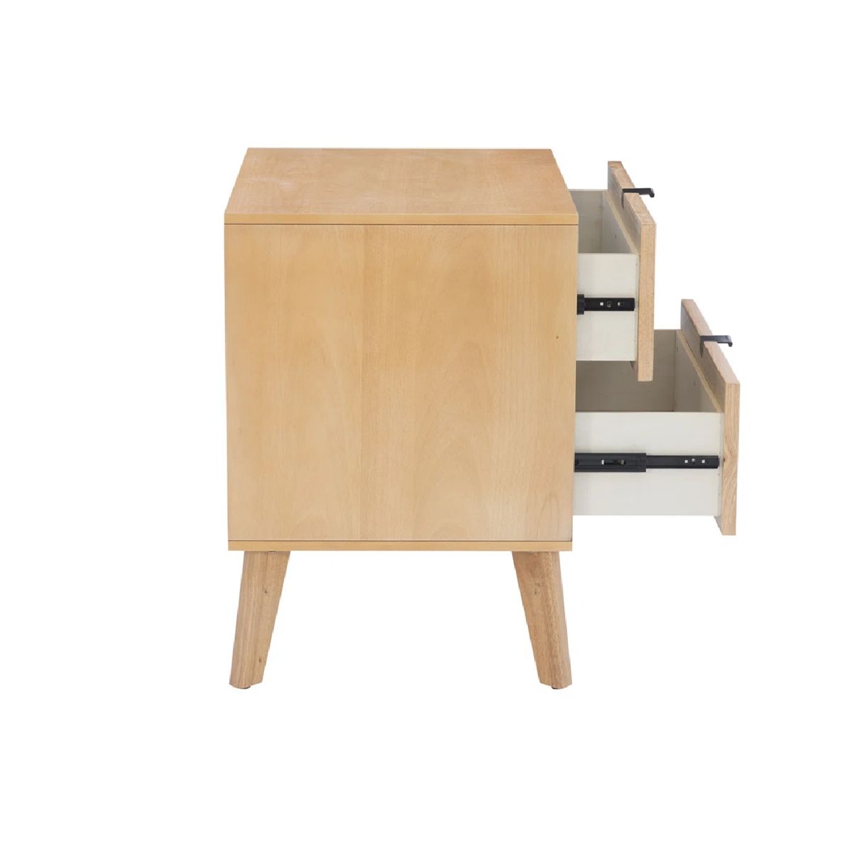 TU MESITA - Velador Mesa de Noche Timber 2 cajones color Haya TU MESITA