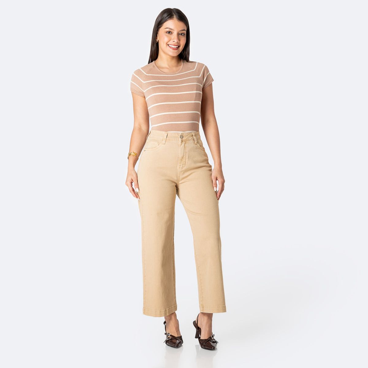 PIONIER - Pantalon Basico Drill Stretch Lari Bull Denim Mujer