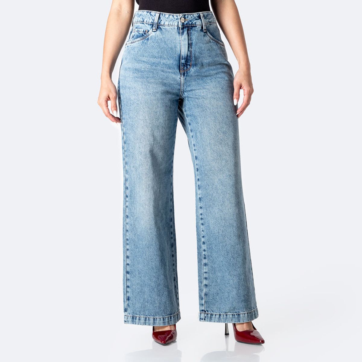 PIONIER - Pantalon Basico Denim Stretch Kasanndra Mujer