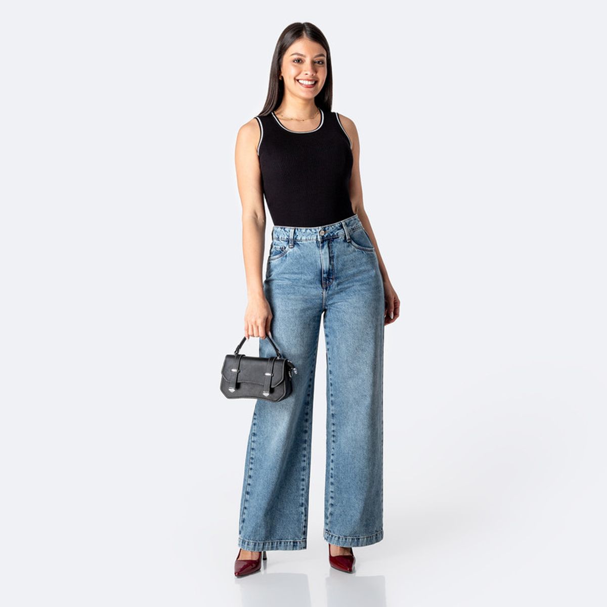 PIONIER - Pantalon Basico Denim Stretch Kasanndra Mujer