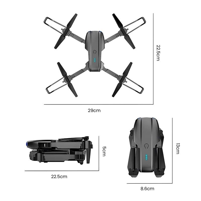 DRONE E99 PRO 4K CON DOBLE CÁMARA HD, 2 BATERÍAS, ESTUCHE Y REPUESTOS ...