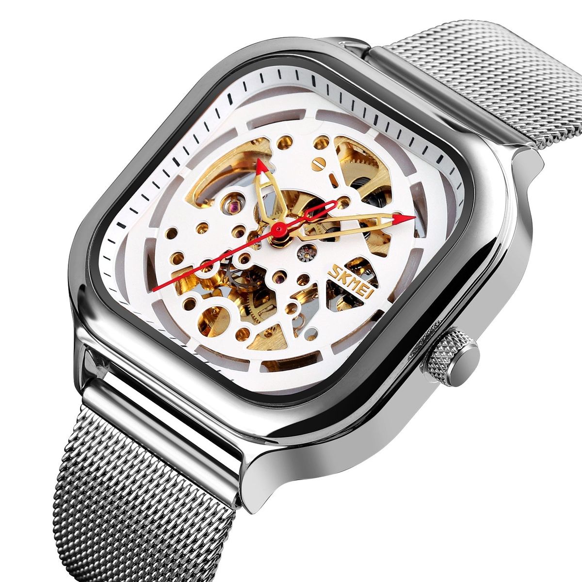 Skmei - Reloj Skmei 9184 MECANICO Tourbillon AUTOMATICO Correa Acero