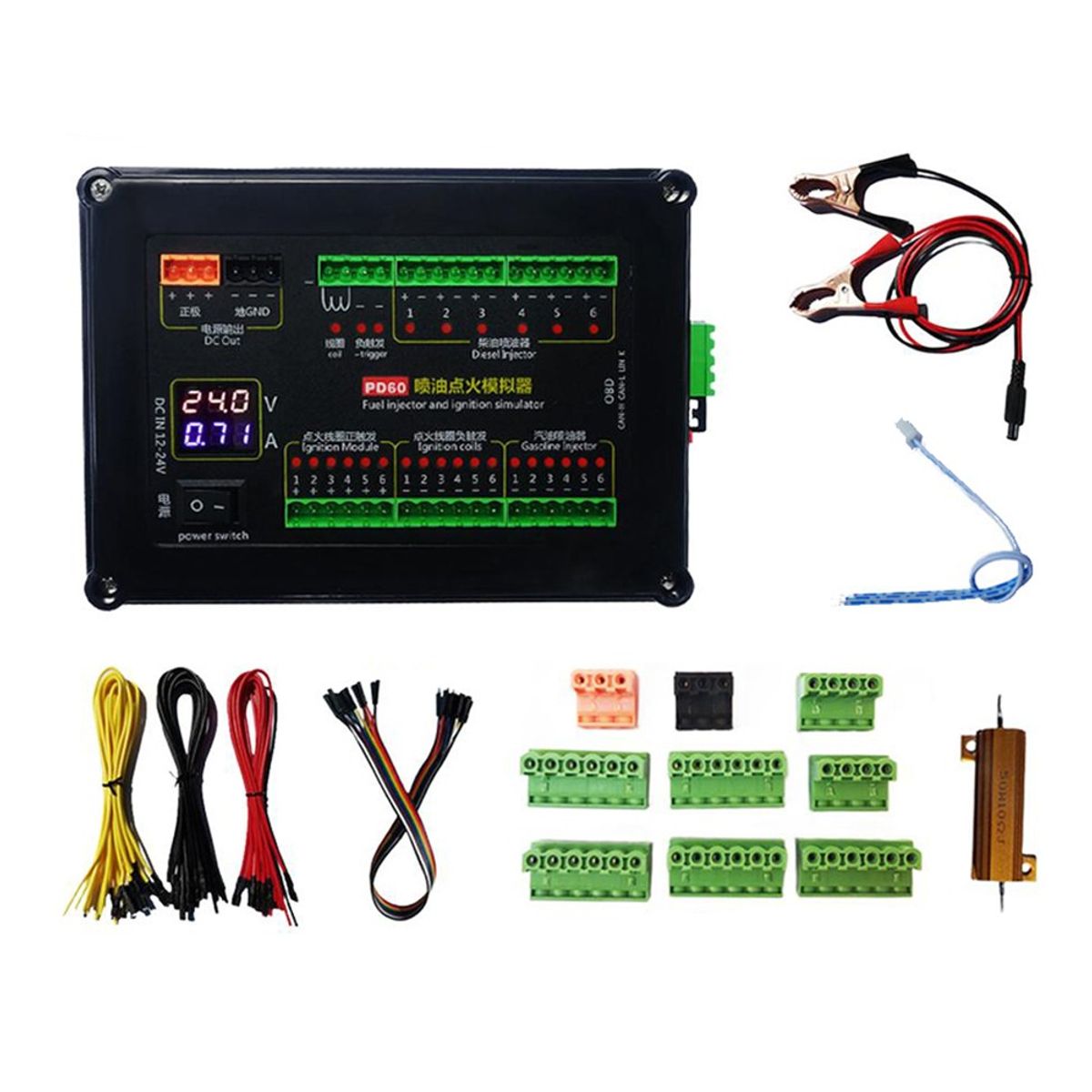 GENERICO - PD60+ Simulador de Inyectores e Ignición Plataforma de Pruebas ECU Diesel Gasolina