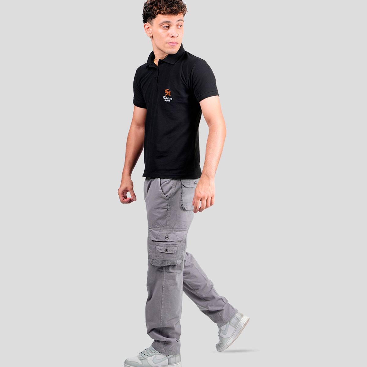 CH CASTRO SPORT - 7017 PANTALON DRILL CARGO REDWOOD 100% ALGODÓN RÍGIDO HOMBRE