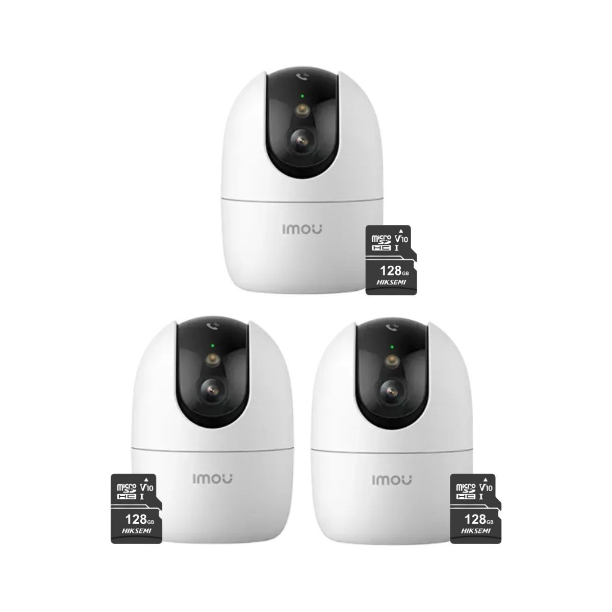 IMOU - Kit 3 Cámara seguridad WiFi Ranger 2 Pro 3K 5MP + Micro SD 128GB S2EN-5R1S para interiores - IMOU