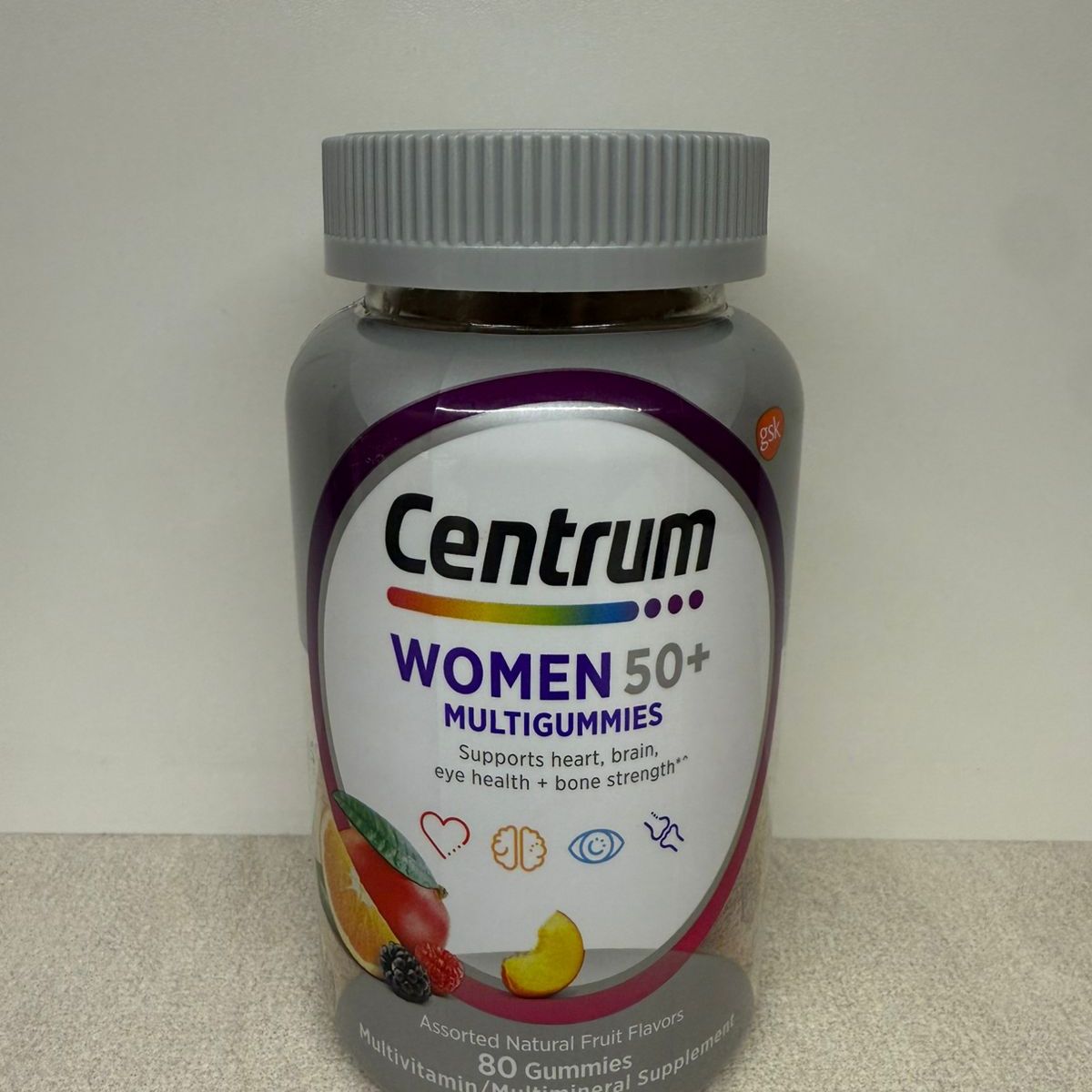 CENTRUM - Multivitaminico Para Mujer 50 Sabor Frutas 80 gomitas
