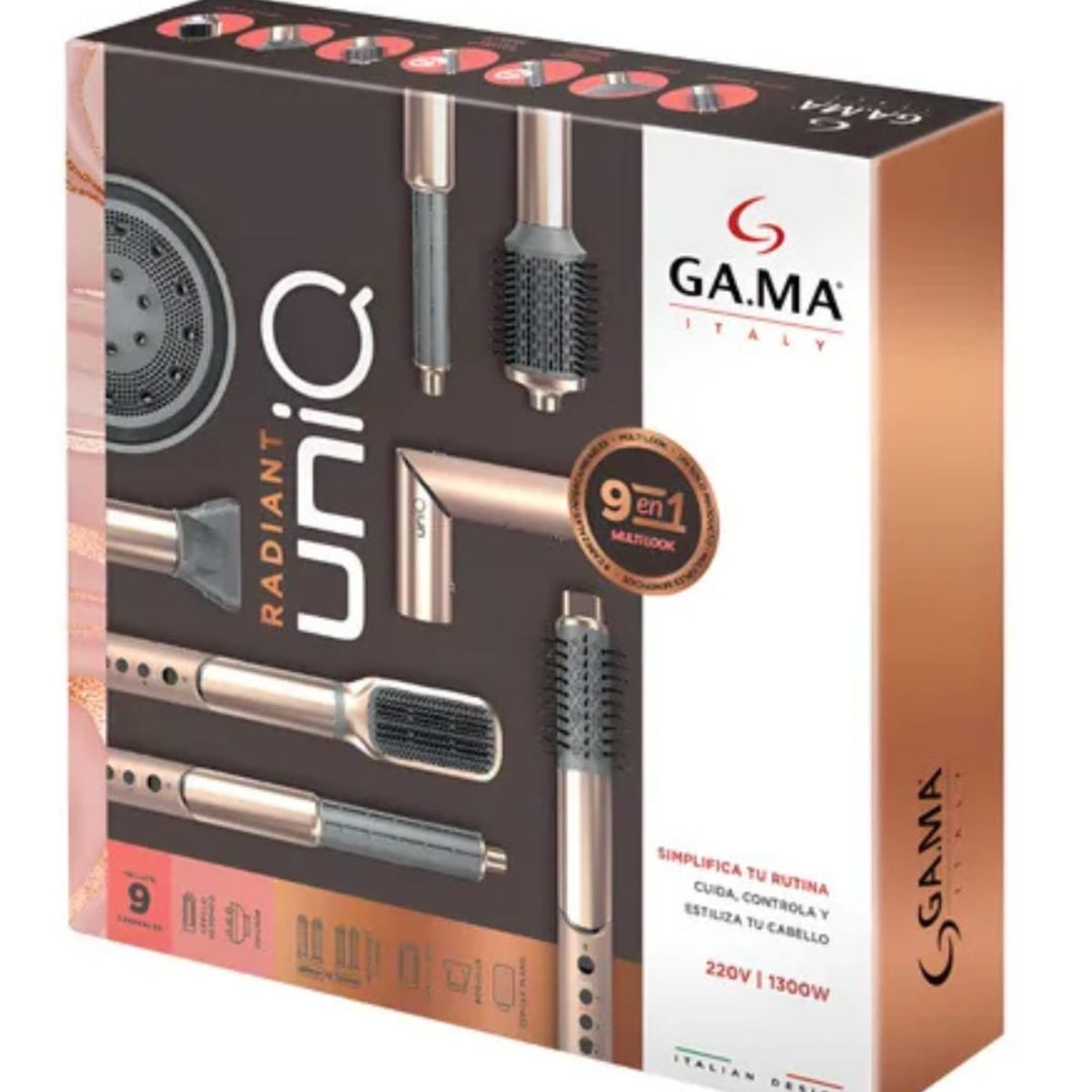 GAMA - MULTISTYLER GAMA UNIQ RADIANT 9 EN 1 - SECA - ALISA - ONDULA Y MAS