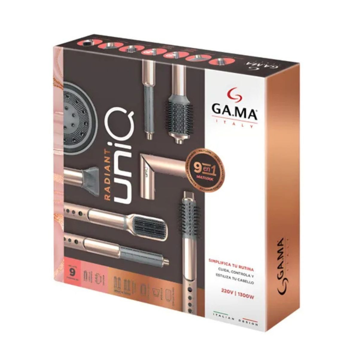 GAMA - MULTISTYLER GAMA UNIQ RADIANT 9 EN 1 - SECA - ALISA - ONDULA Y MAS