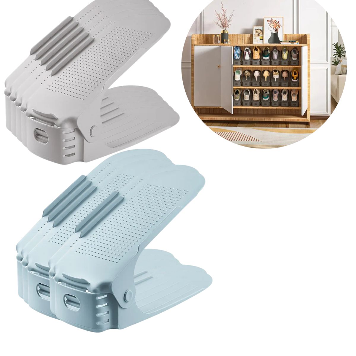 GENERICO - Set X6 Organizadores Regulables Para Calzado