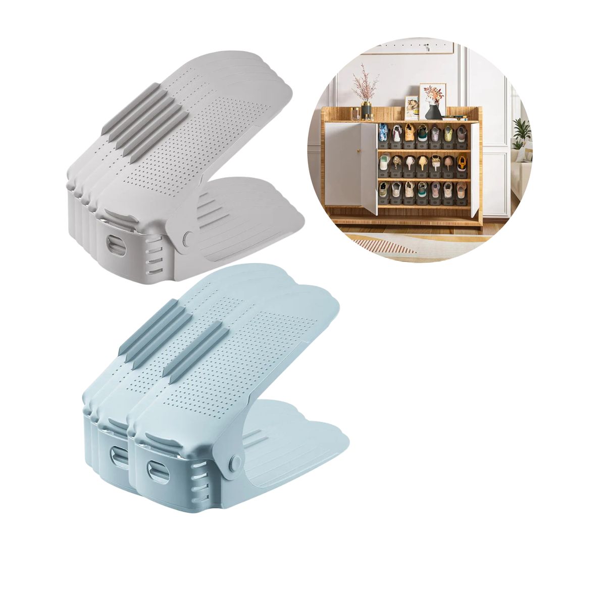 GENERICO - Set X6 Organizadores Regulables Para Calzado