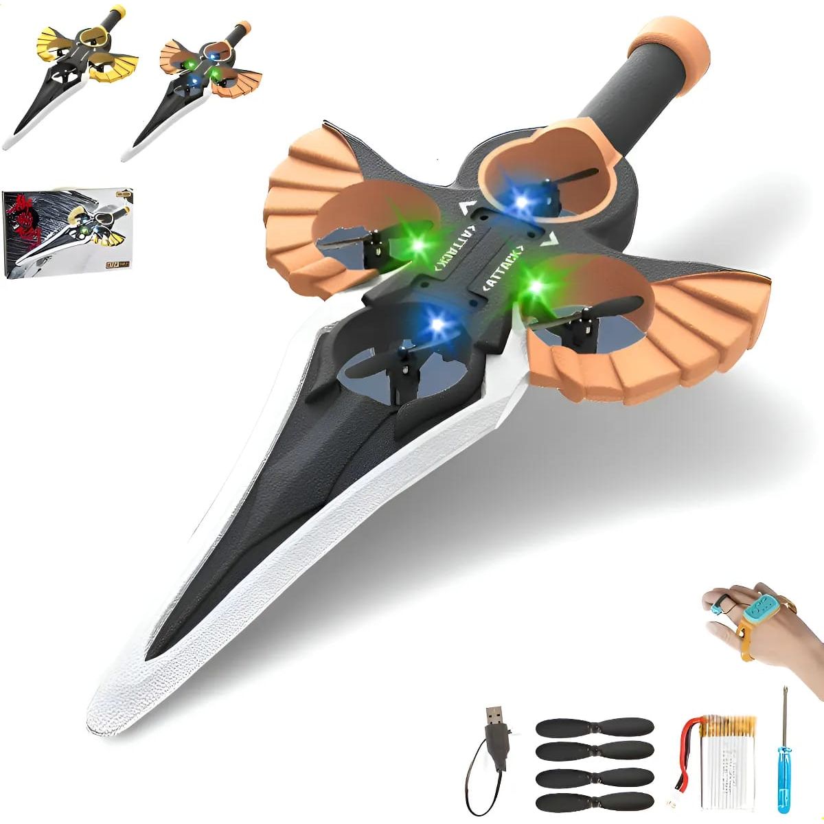 GENERICO - DRONE ESPADA VOLADORA CON SENSOR Y CONTROL JUGUETE VIRAL 2026