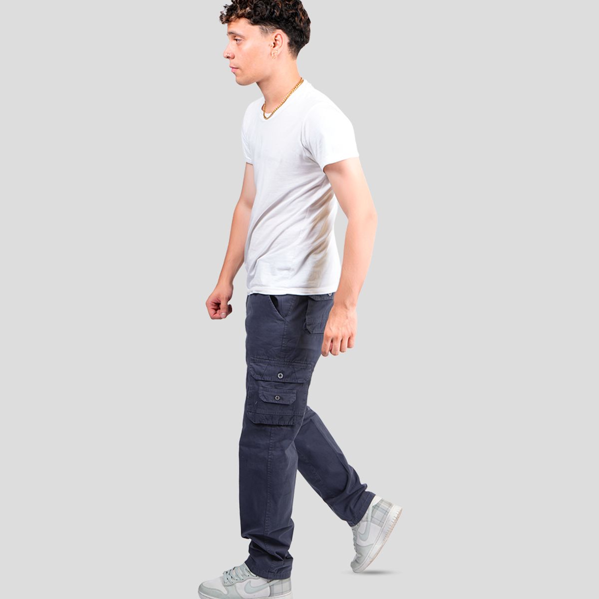 CH CASTRO SPORT - 7017 PANTALON DRILL CARGO REDWOOD 100% ALGODÓN RÍGIDO HOMBRE