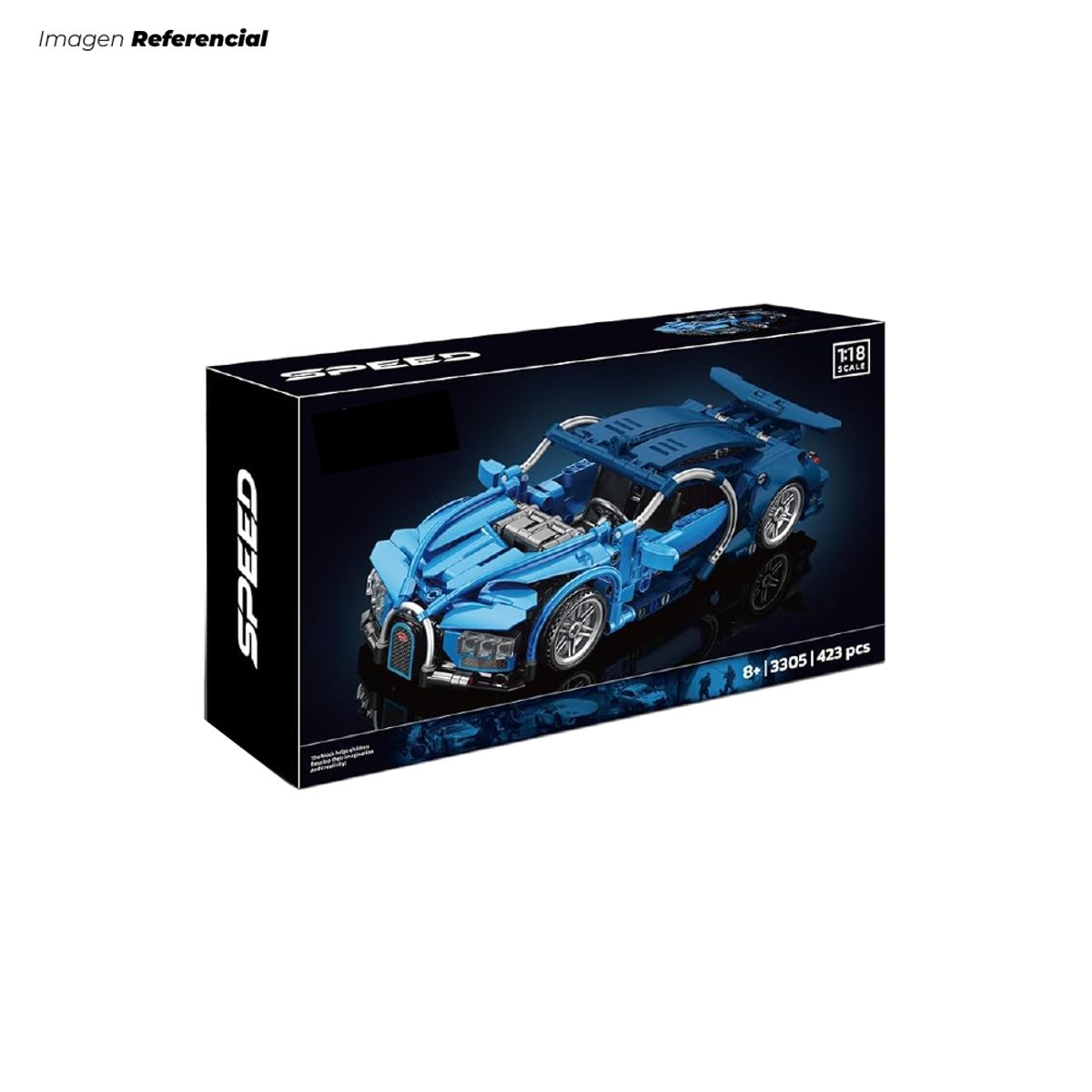 GENERICO - Set de Bloques Genérico Auto Deportivo Azul de 423 Piezas