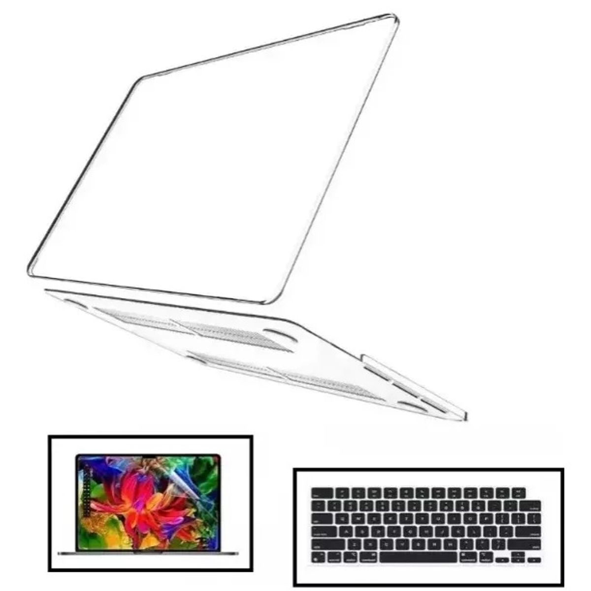 GENERICO - Funda Case Macbook Pro 14 Clear M5 2025 A3434 Mica /teclado