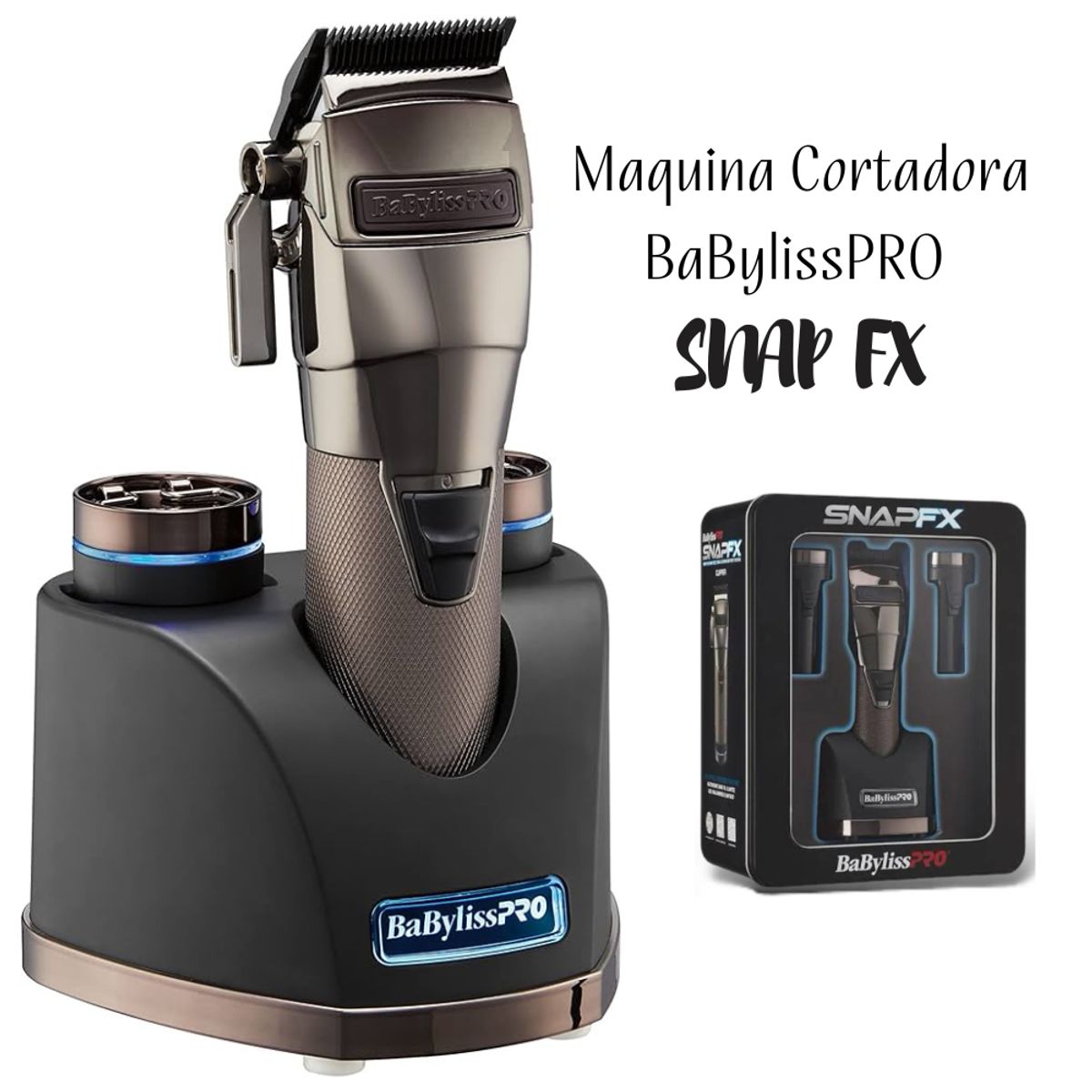 Babyliss Pro - Maquina de Cortar Cabello BabylissPro SNAPFX - GRIS