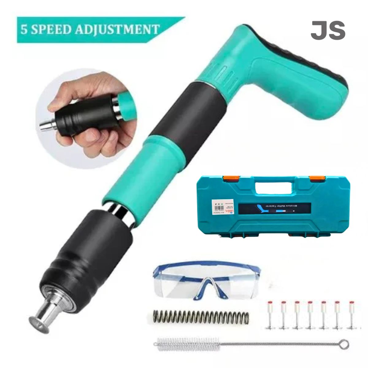 GENERICO - Super Pistola de Clavos Ultra Potencia para Construcción +10 Clavos