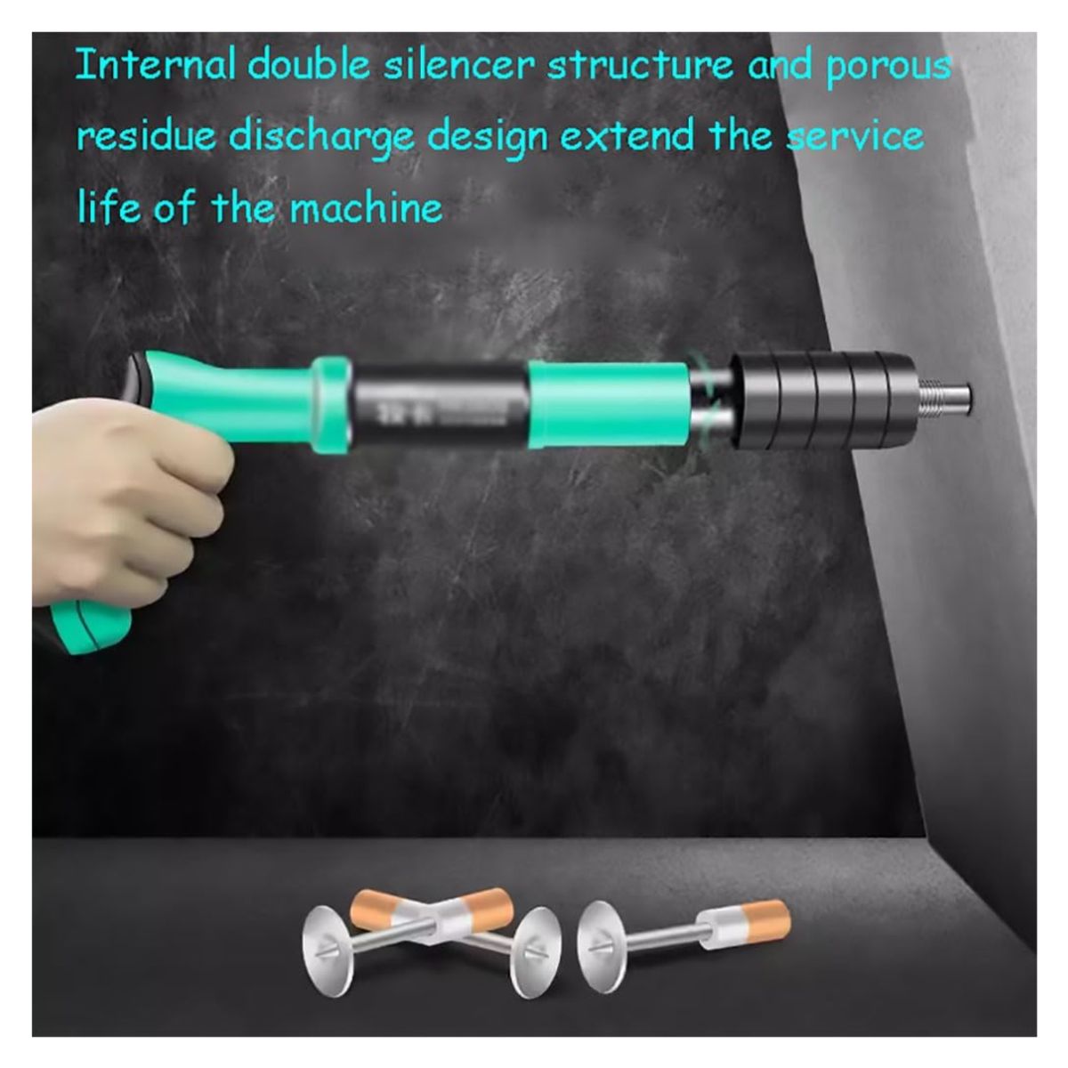 GENERICO - Super Pistola de Clavos Ultra Potencia para Construcción +10 Clavos