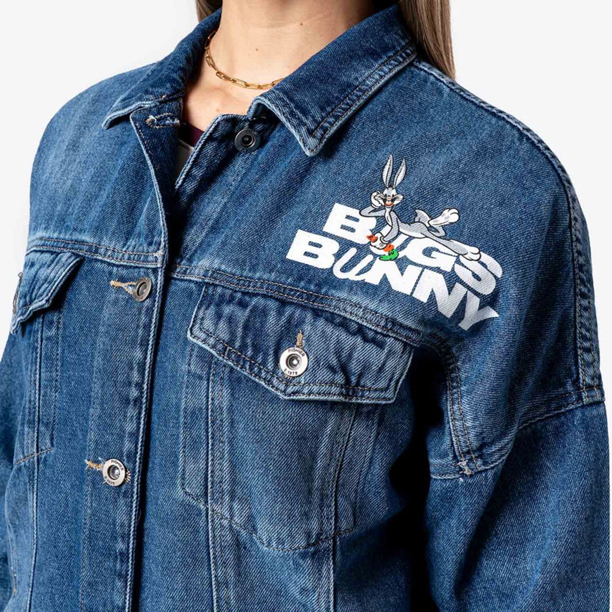 PIONIER - Casaca Denim Cielo-Looney Mujer