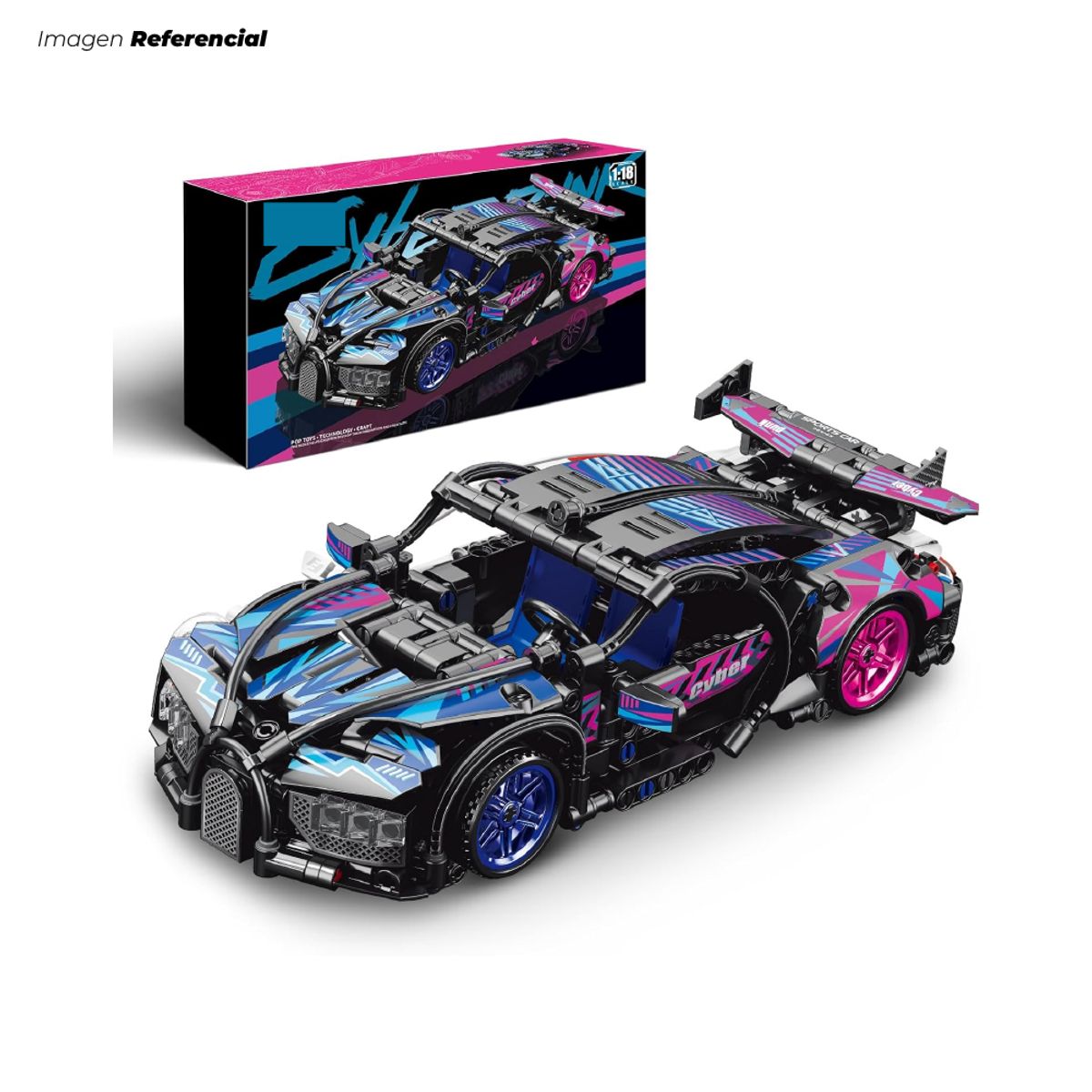 GENERICO - Set de Bloques Genérico Auto Deportivo Morado de 423 Piezas