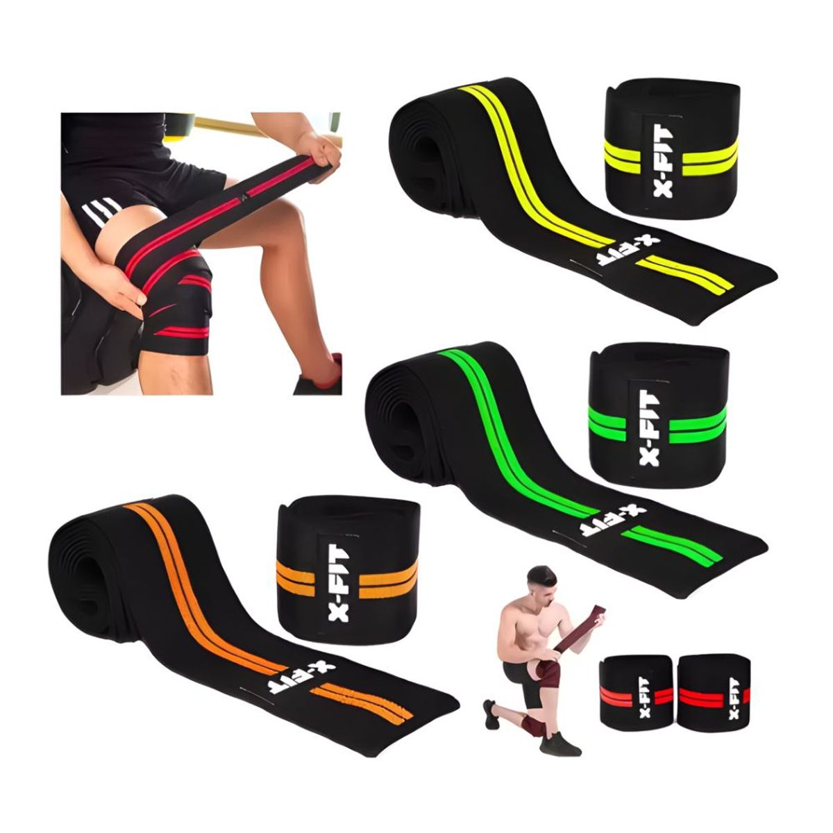 GENERICO - Rodilleras de Potencia X2 X-FIT Levantamiento de Pesas Fitness