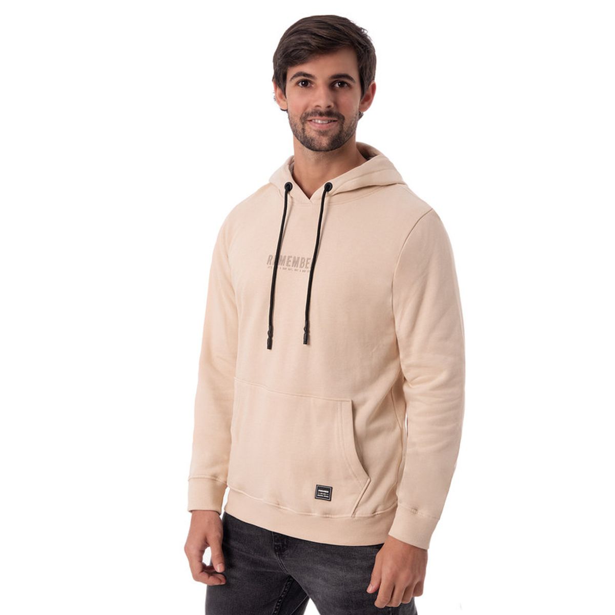 PIONIER - Polera Hoodie Franela Keanne Hombre