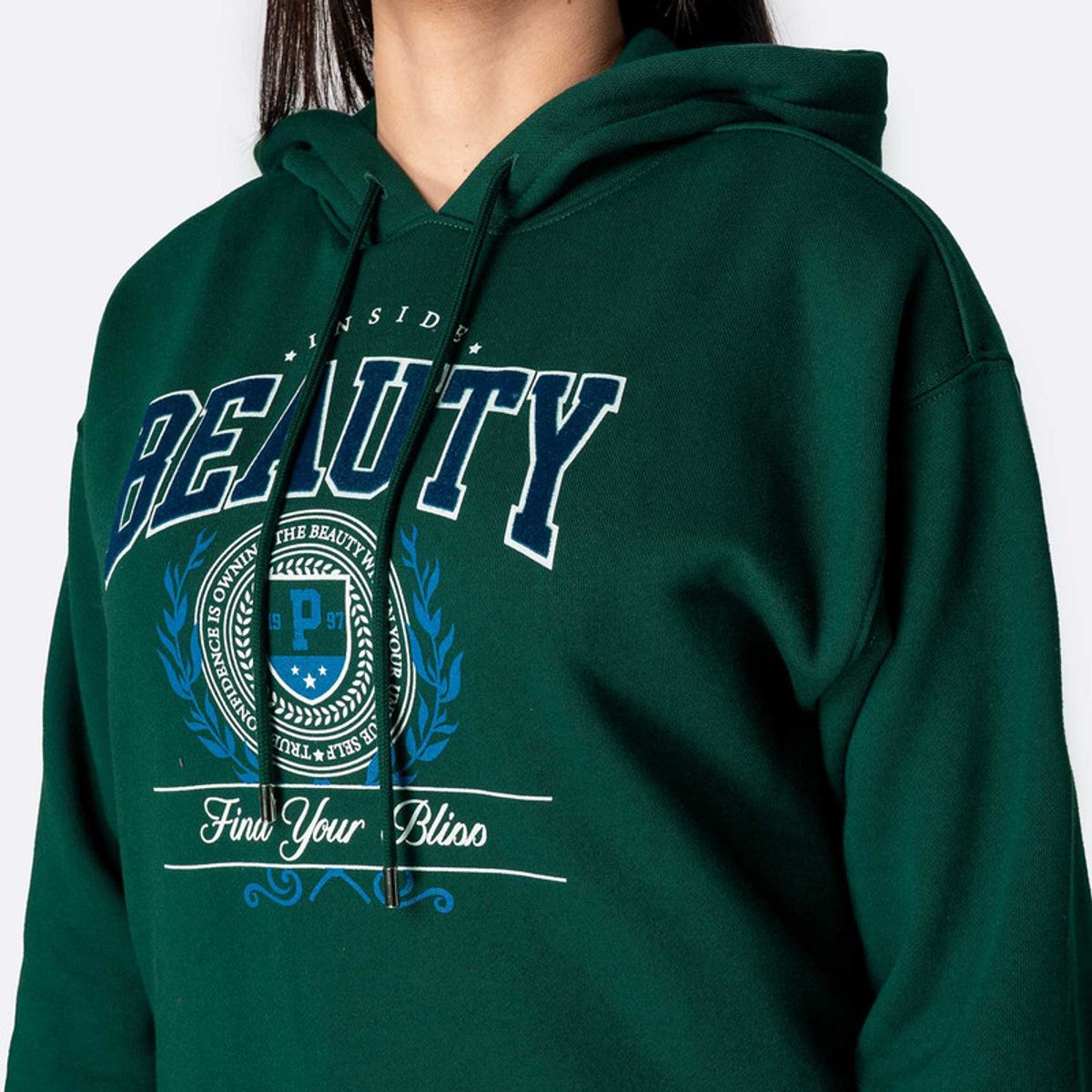 PIONIER - Polera Hoodie Franela Beauty-S Mujer