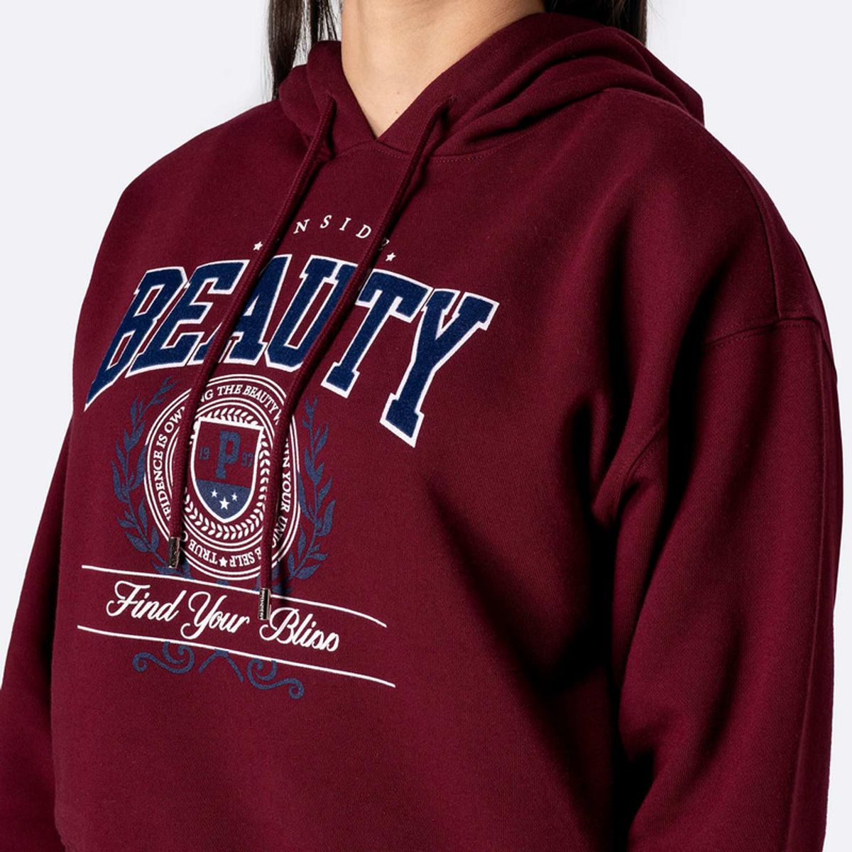 PIONIER - Polera Hoodie Franela Beauty-S Mujer