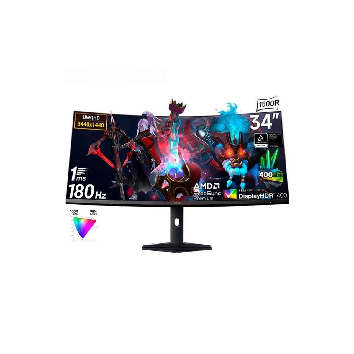 XIAOMI - Monitor Xiaomi G34WQi 34 WQHD 180Hz Curvo 1500R ULTRAWIDE FreeSync Premium Version 2026