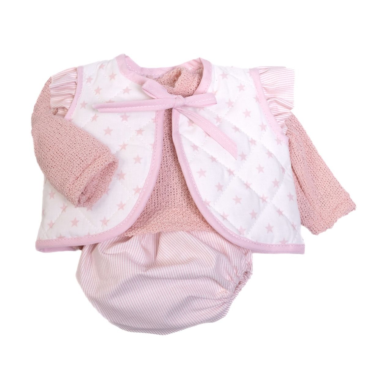 ANTONIO JUAN - Ropa Antonio Juan Para Muñecas Reborn 42 cm - Chaleco Rosa Estrellas