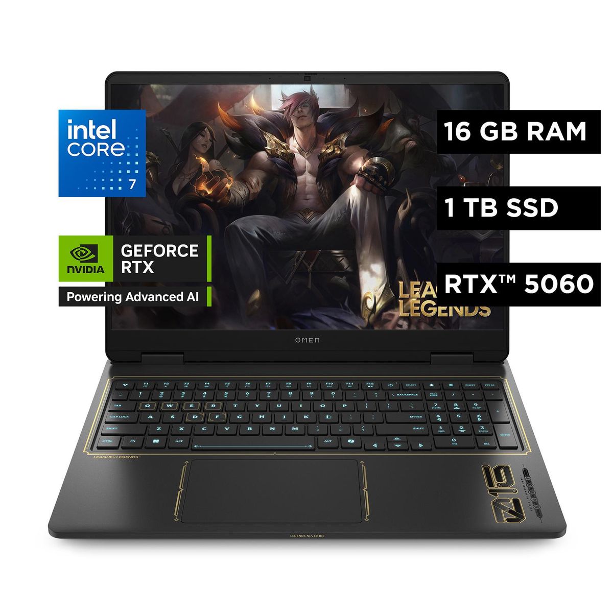 HP - Laptop HP Gaming OMEN 16-am0021la Edición LOL Teclado Inglés
