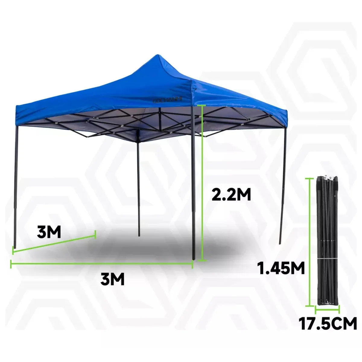 GENERICO - TOLDO Plegable y Portátil de 3x3 Metros