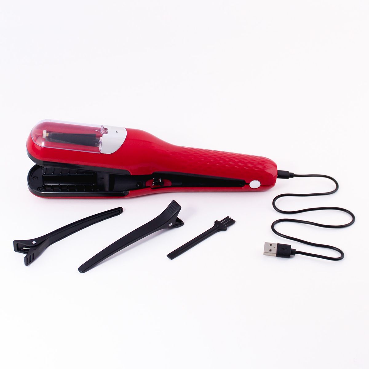 BELLESPA COSMETICS - Recortadora de Puntas Abiertas y Horquillas del Cabello Rojo Bellespa