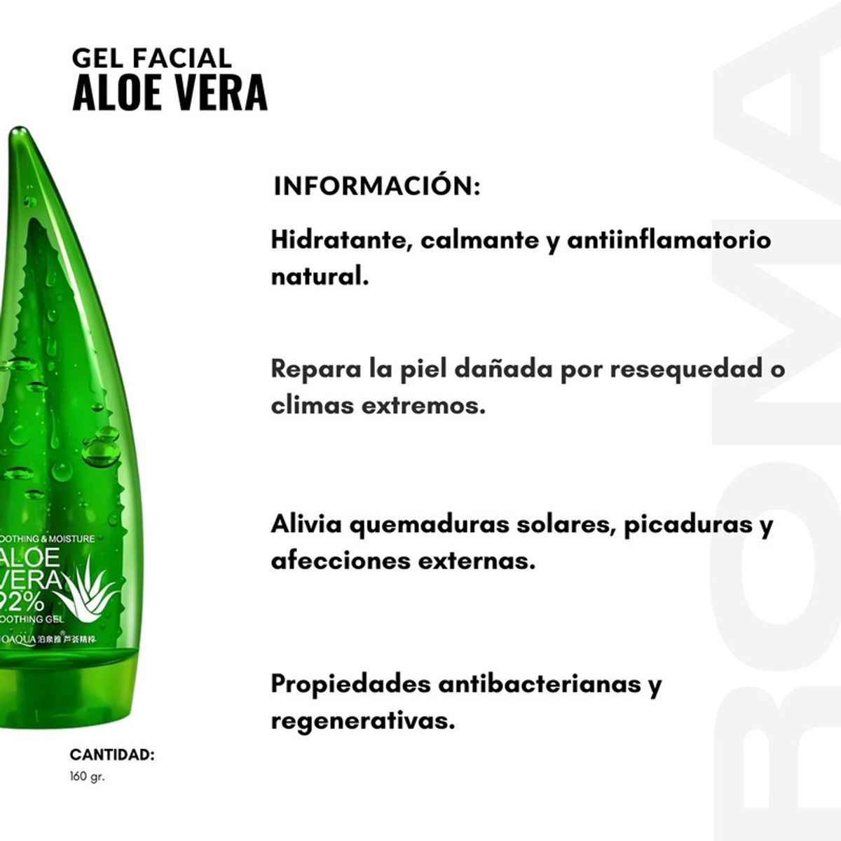 BIOAQUA - PACK 2 GEL FACIAL ALOE VERA 160G BIOAQUA