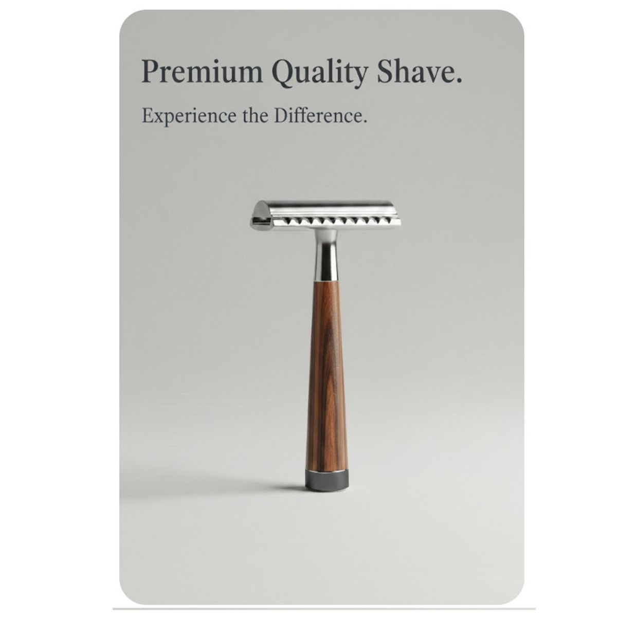 GENERICO - Máquina Afeitar Rasuradora Afeitadora Clásica METAL mango MADERA +Hojillas Gillette Unisex