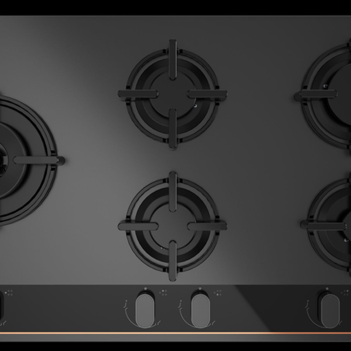 TEKA - Cocina Empotrable a Gas 5 Hornillas 90cm Infinity G1 GBC 95-G1 Negro